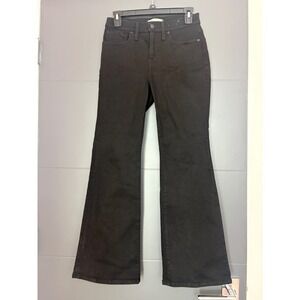 Madewell Skinny Flare Jeans Black High Rise Stretch Denim 27P